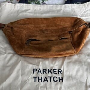 Brown Suede Parker Thatch Sling Bag